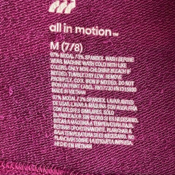 all in motion Girls Zip-Up Hoodie Size 7/8 - Picture 5 of 5